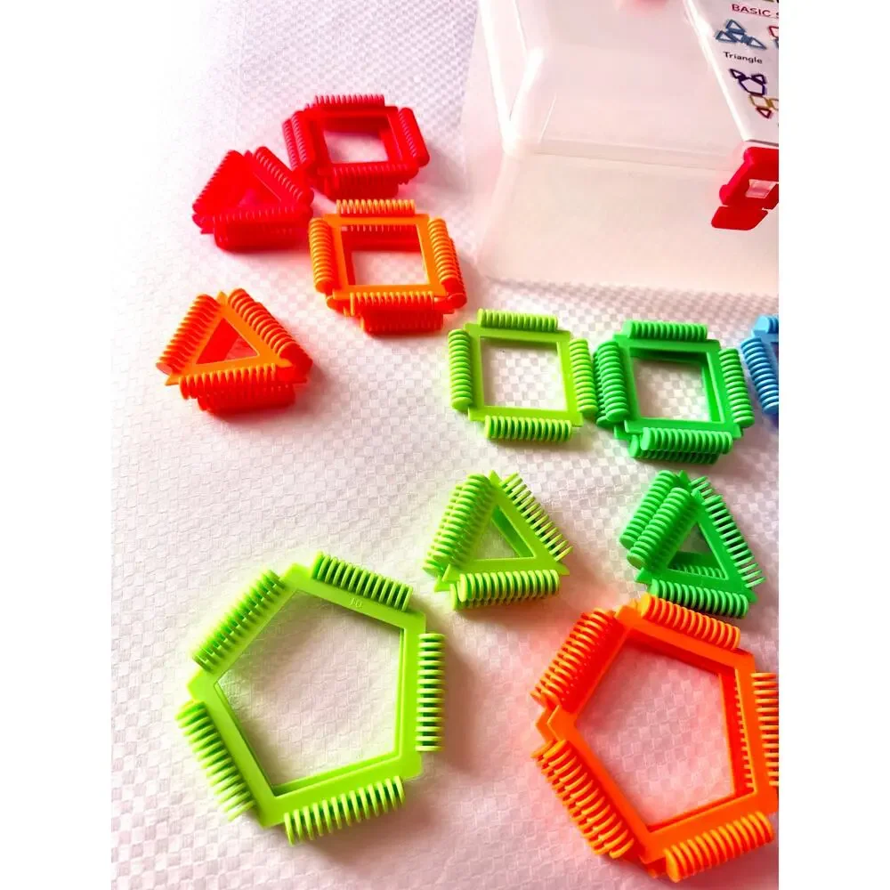 Connect & Construct 38 of 40 Piece Building Set (STEM Jr.) blocks shapes